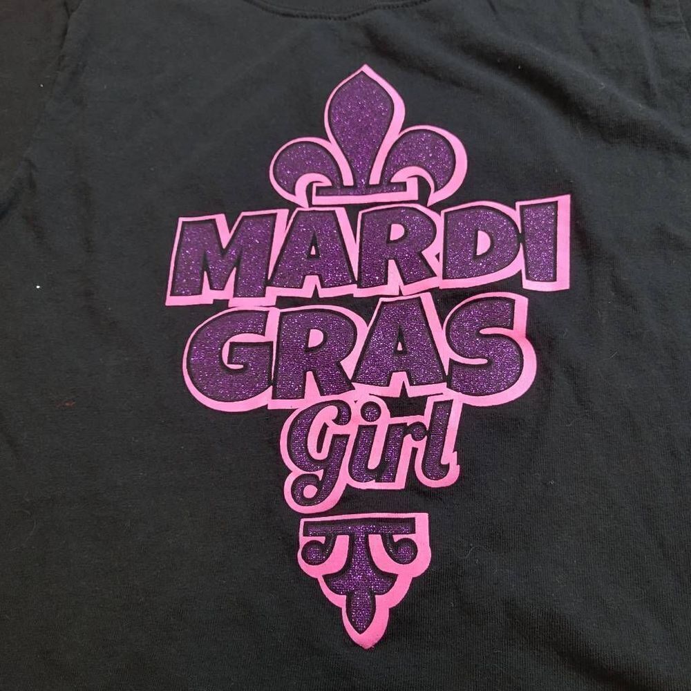 Mardi Gras Girl shirt M7/8 - Picture 2 of 3